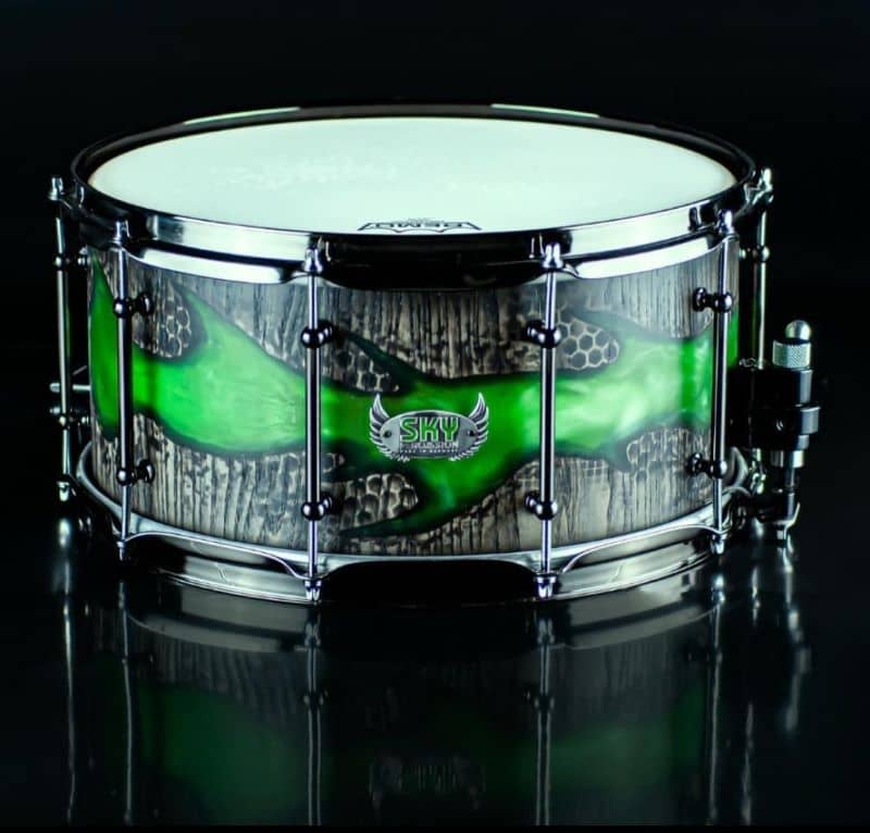 Sky Percussion River Snare green